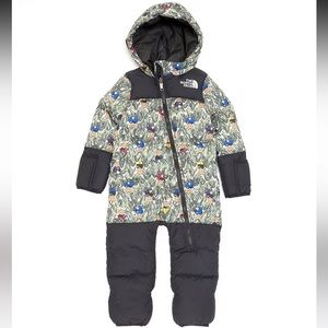 NORTH FACE THYME NUPTSE FOREST BEARS PRINT SNOW SUIT